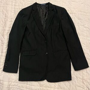 Chaps Ralph Lauren Black Pin Striped Striped Blazer Teen Size 18 Regular